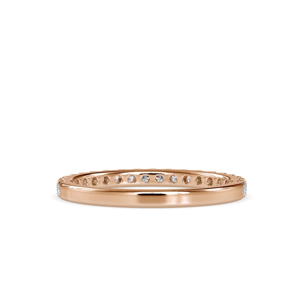 Round Embed Wedding Band
