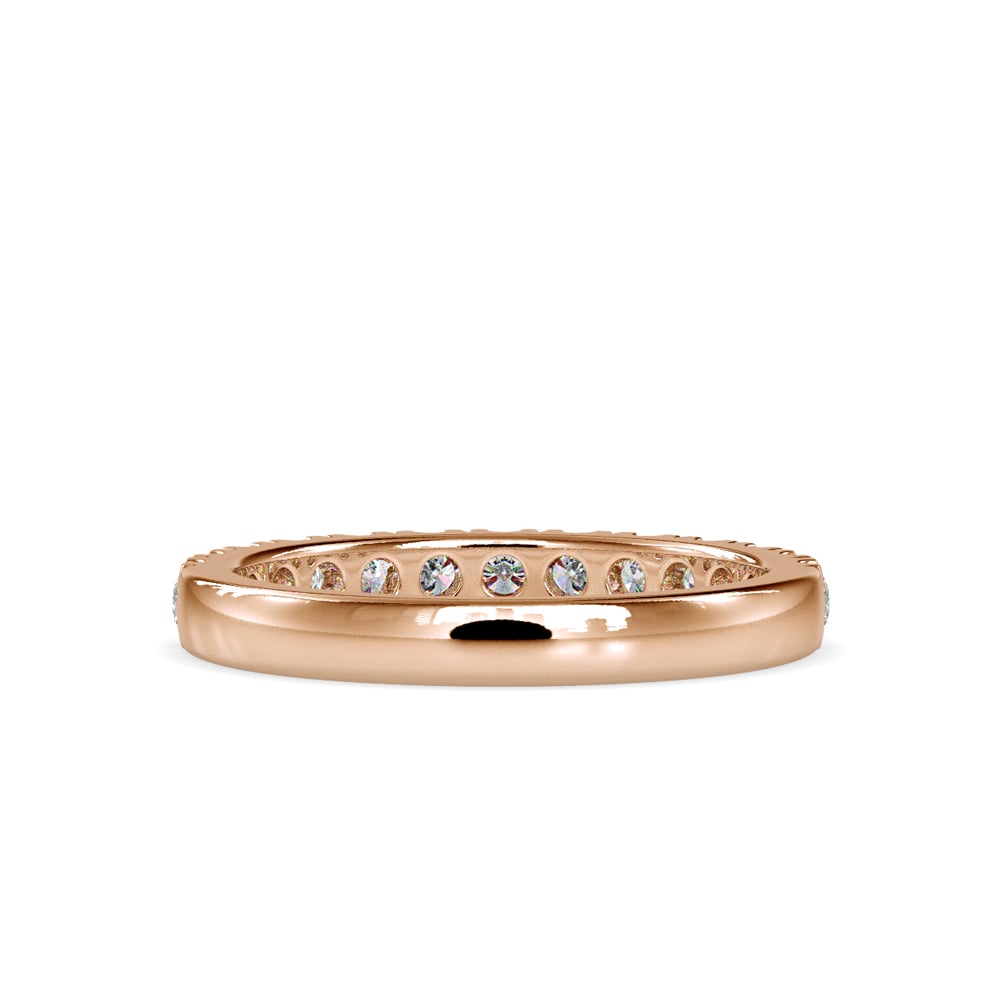 Round Square Prong Wedding Band
