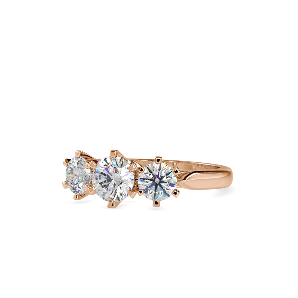 Bague Stella Céleste à Trois Pierres