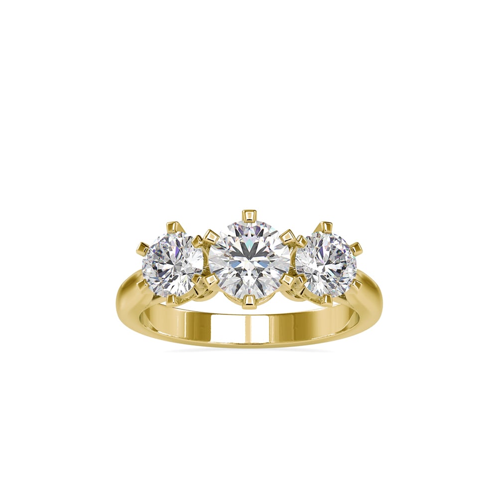 Bague Stella Céleste à Trois Pierres