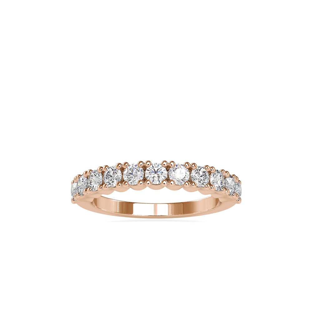 Round Prong Set Wedding Band