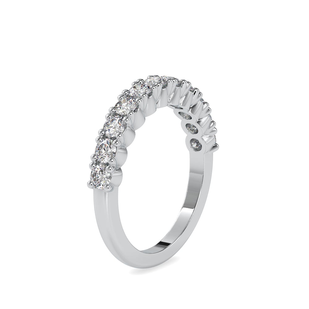Round Prong Set Wedding Band
