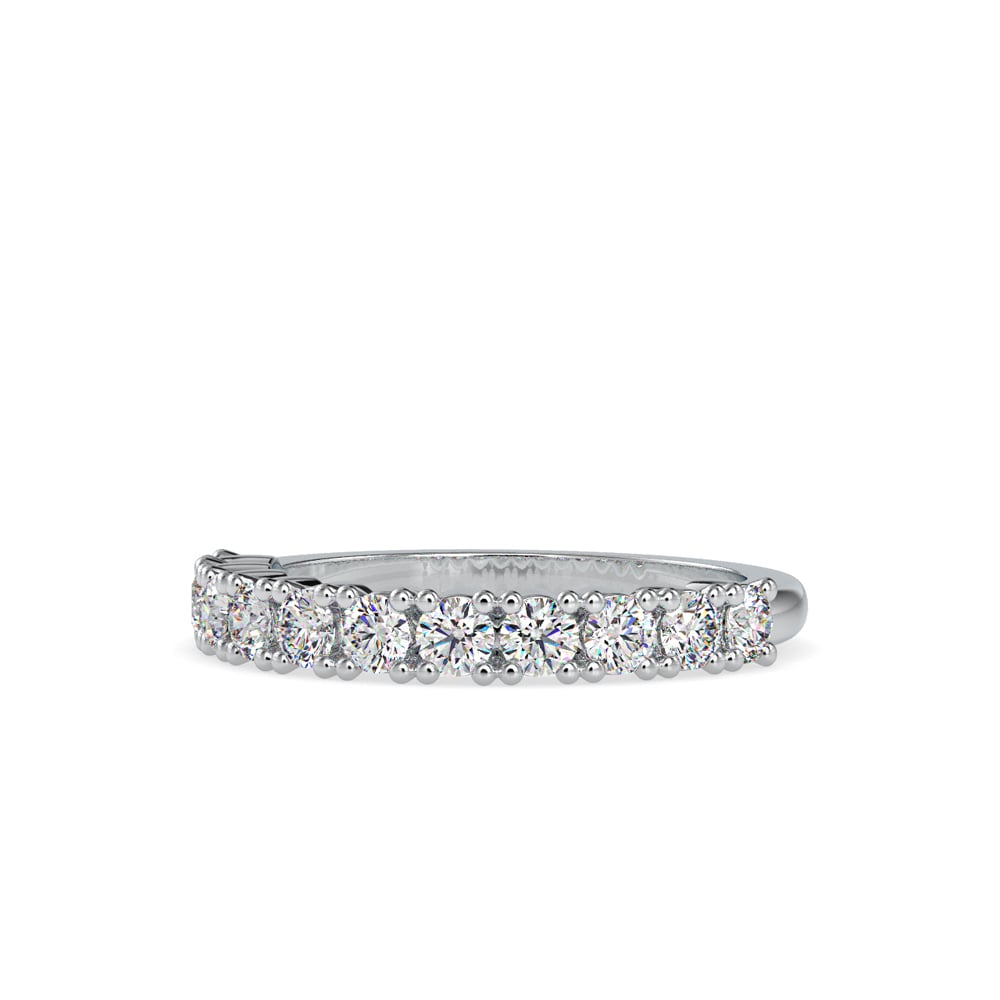 Round Prong Set Wedding Band