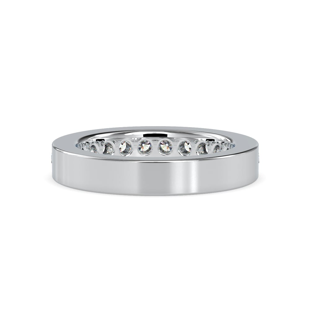 Round Channel Set Wedding Band