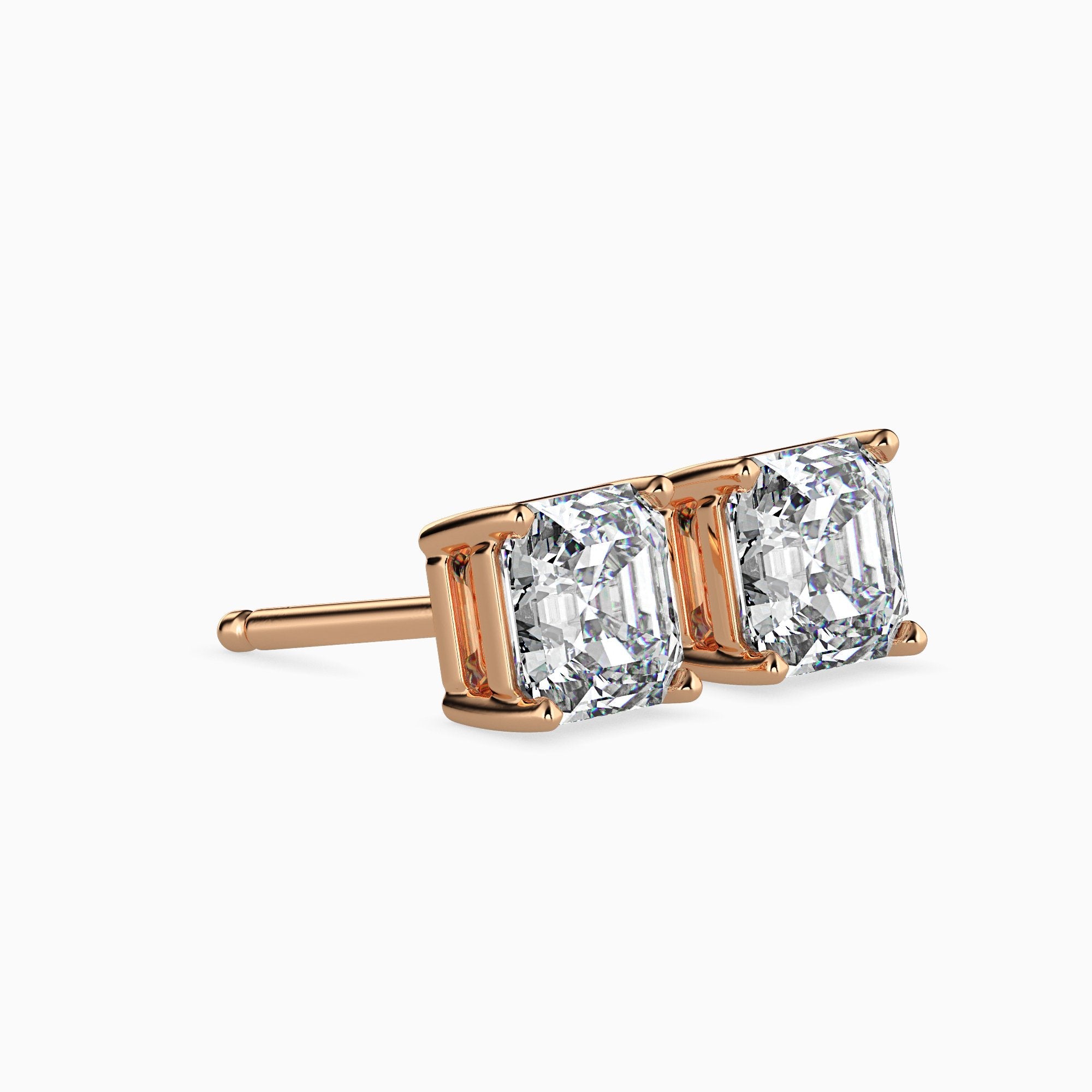 Giulia Solitaire Asscher Earrings