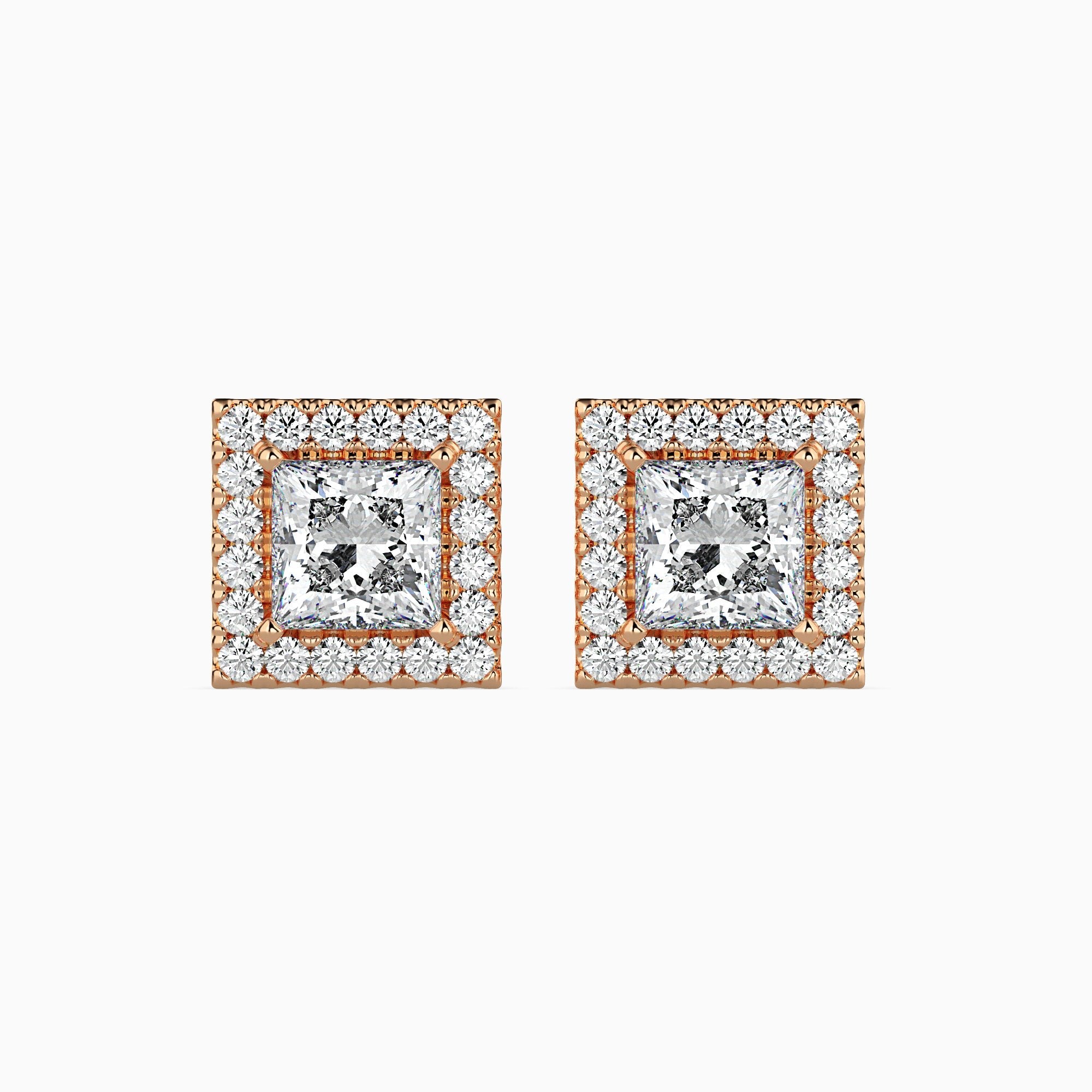 Boucles d'oreilles Princesse Salzburg Solitaire Halo