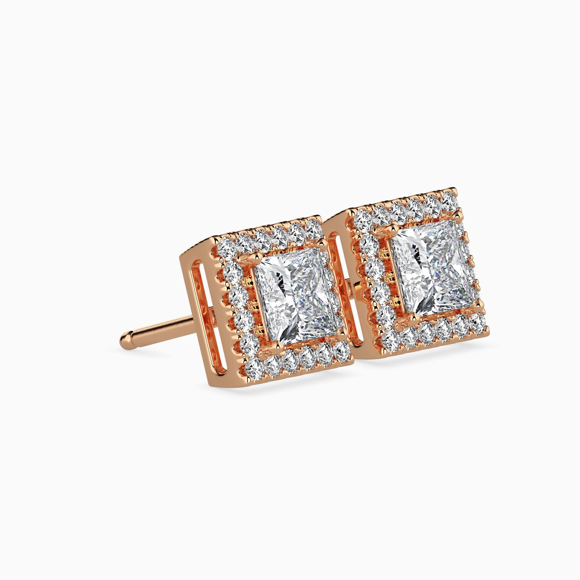 Boucles d'oreilles Princesse Salzburg Solitaire Halo
