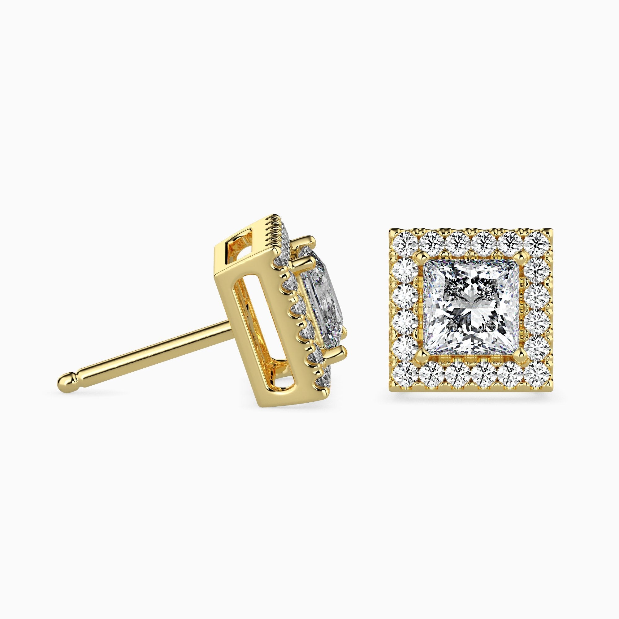Boucles d'oreilles Princesse Salzburg Solitaire Halo