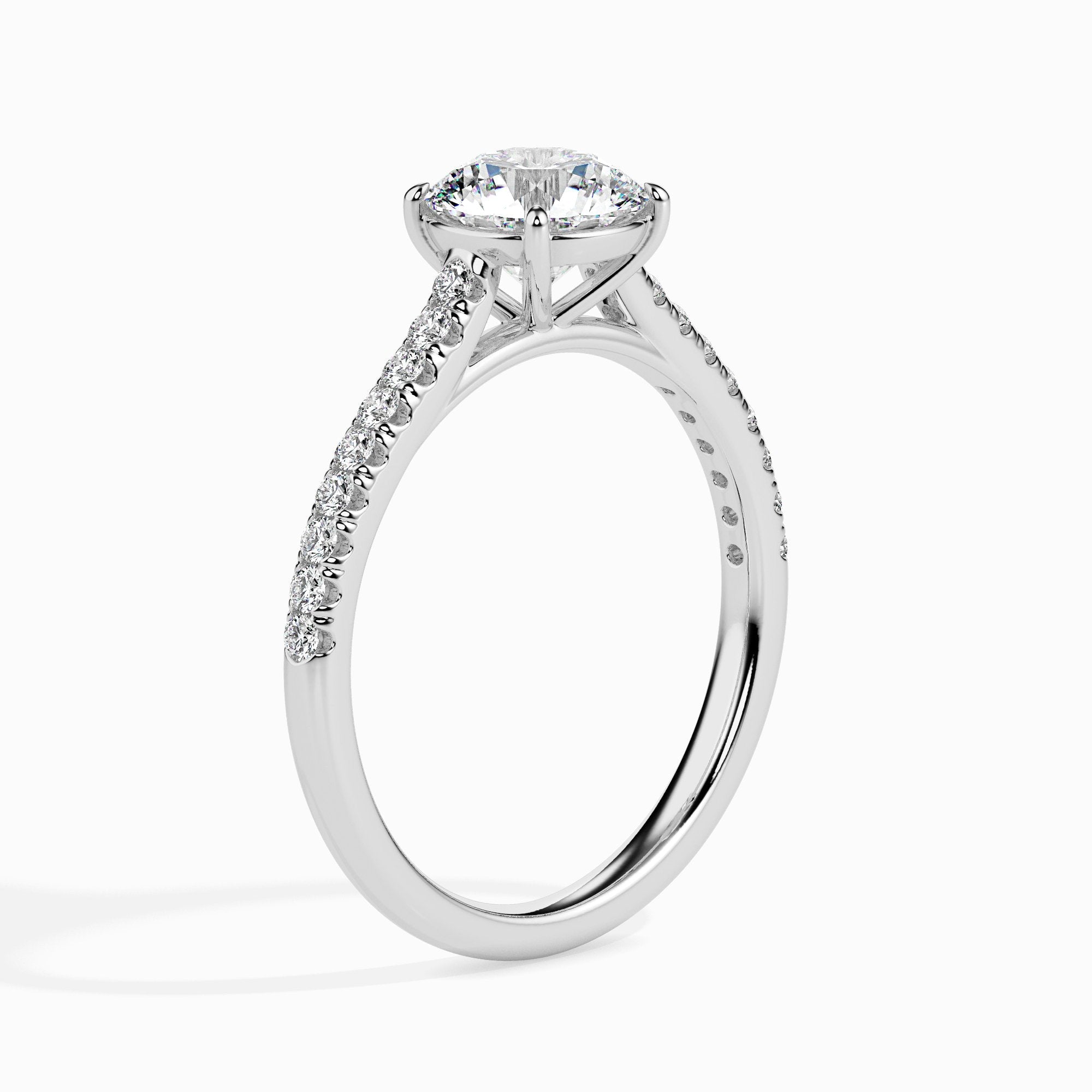 Bague Pia Solitaire Pavée Ronde
