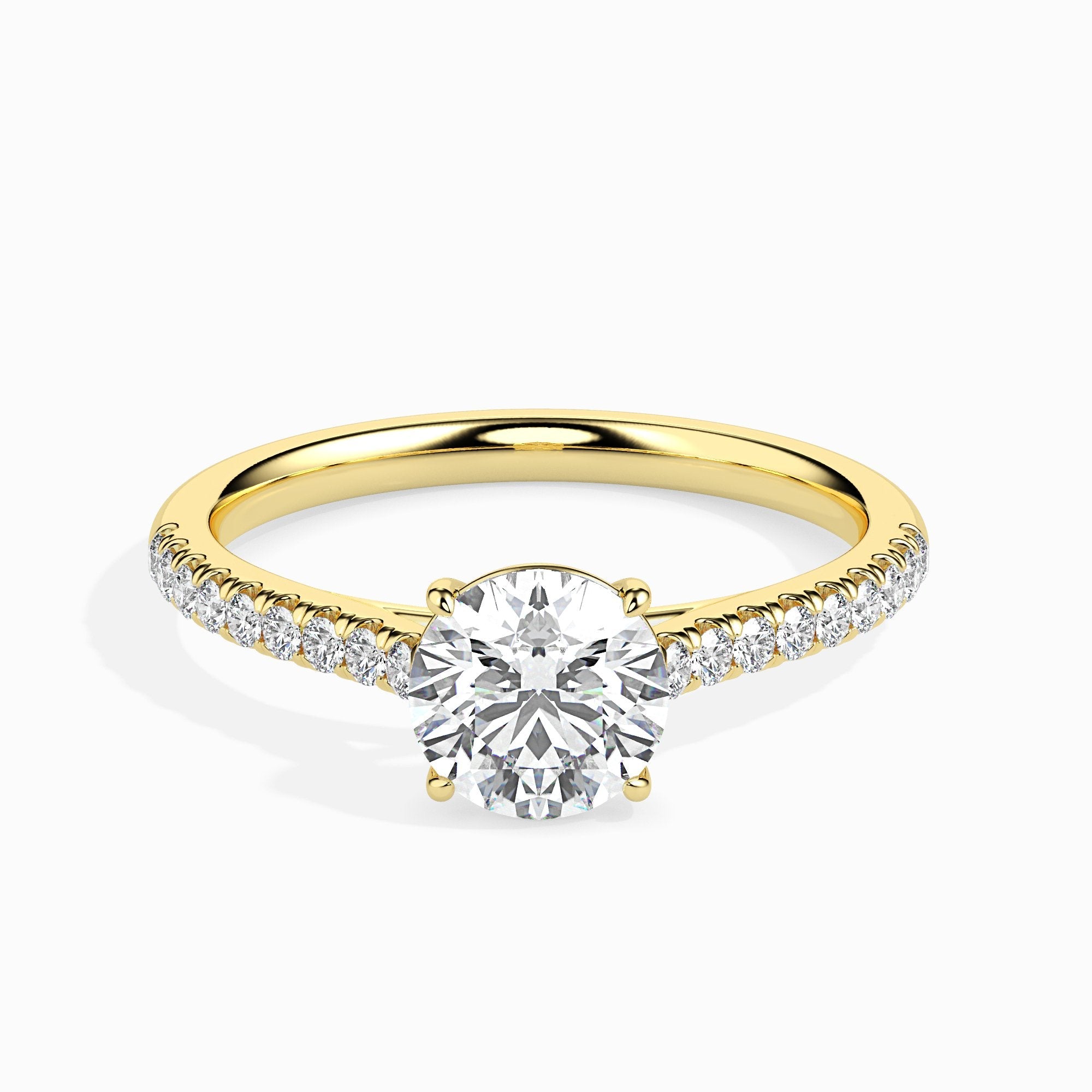 Bague Pia Solitaire Pavée Ronde