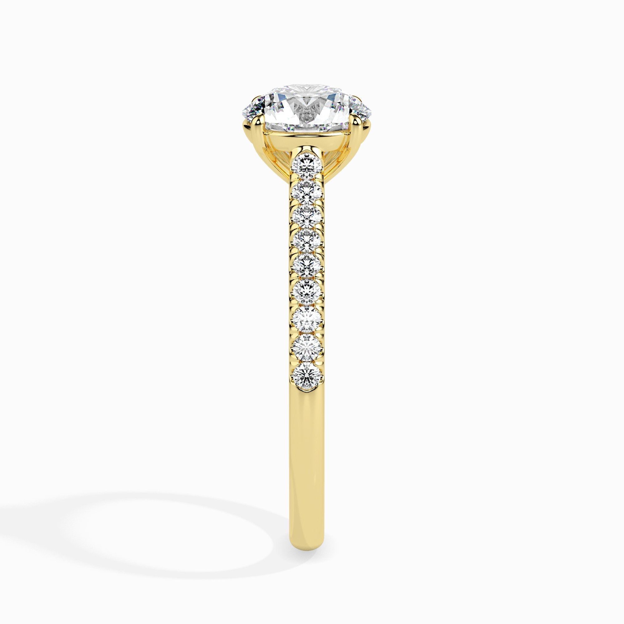 Bague Pia Solitaire Pavée Ronde