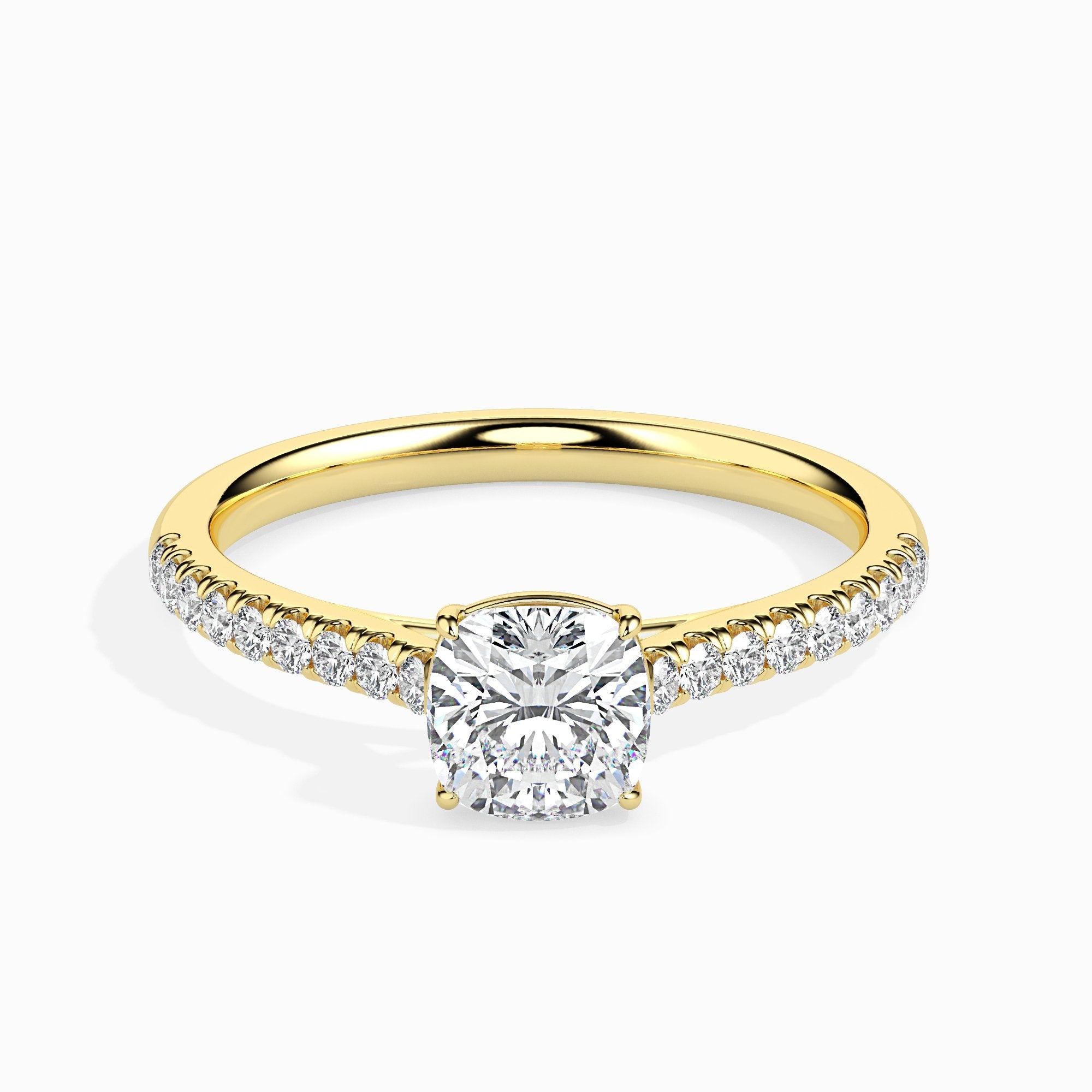 Bague coussin Nina Solitaire Pavé