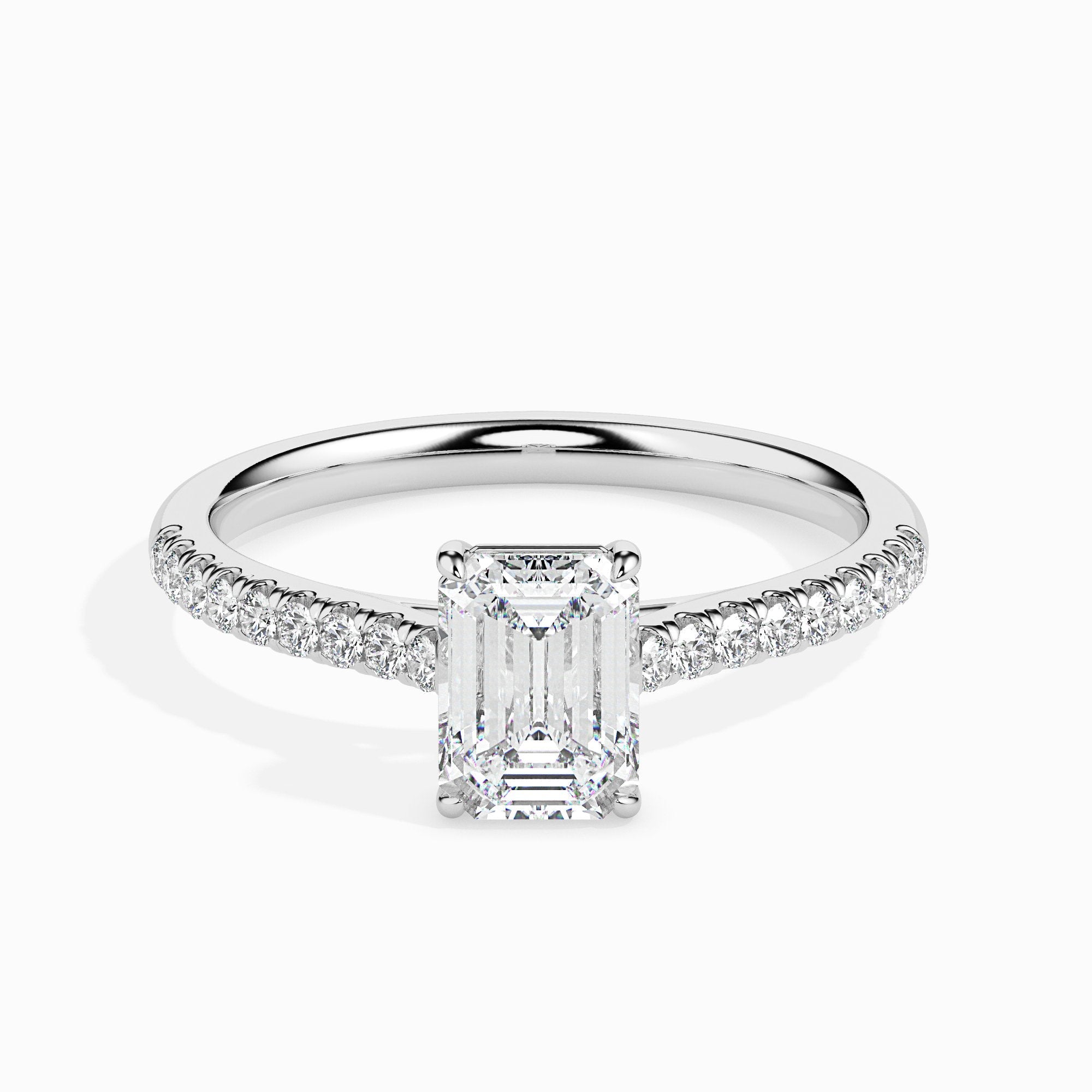 Daisy Solitaire Pave Radiant Setting