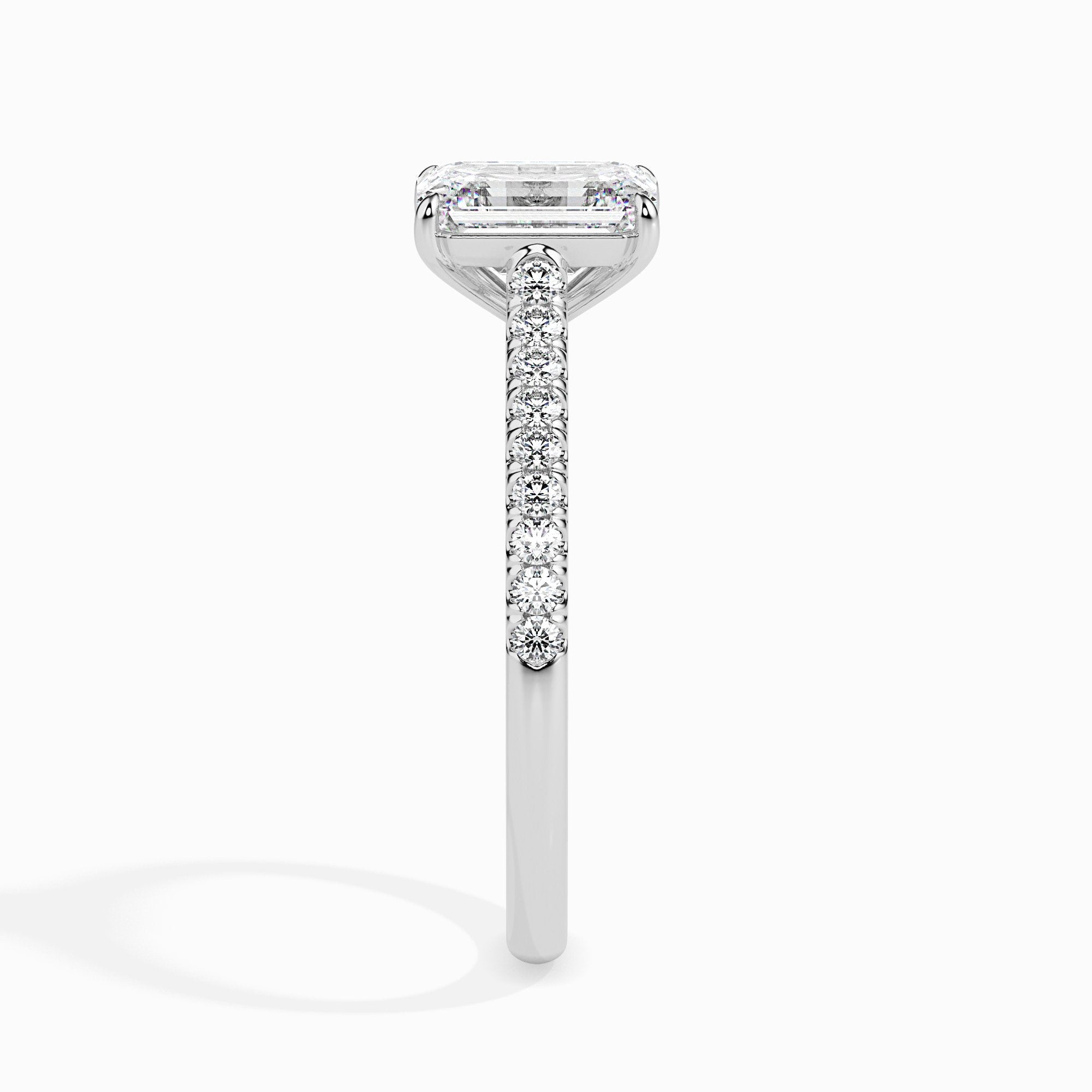 Daisy Solitaire Pave Radiant Setting