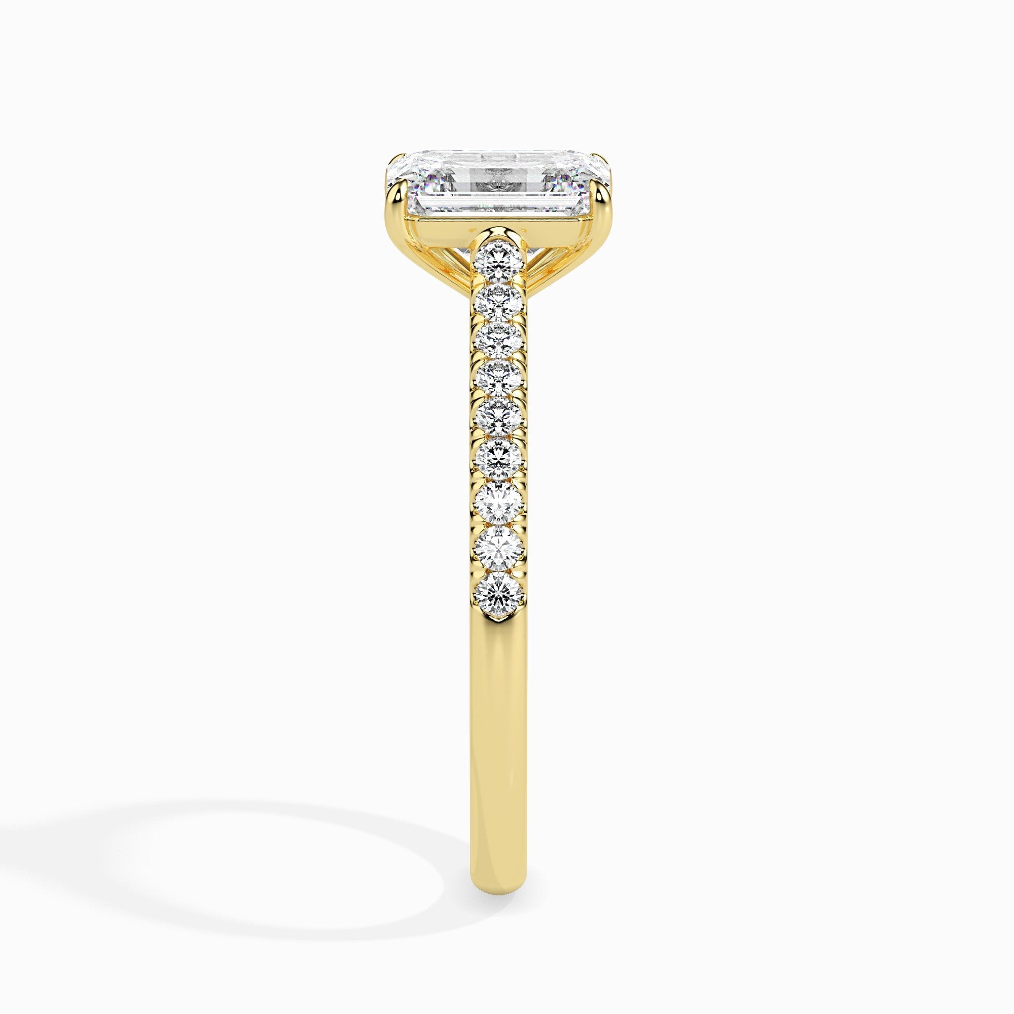 Daisy Solitaire Pave Radiant Setting
