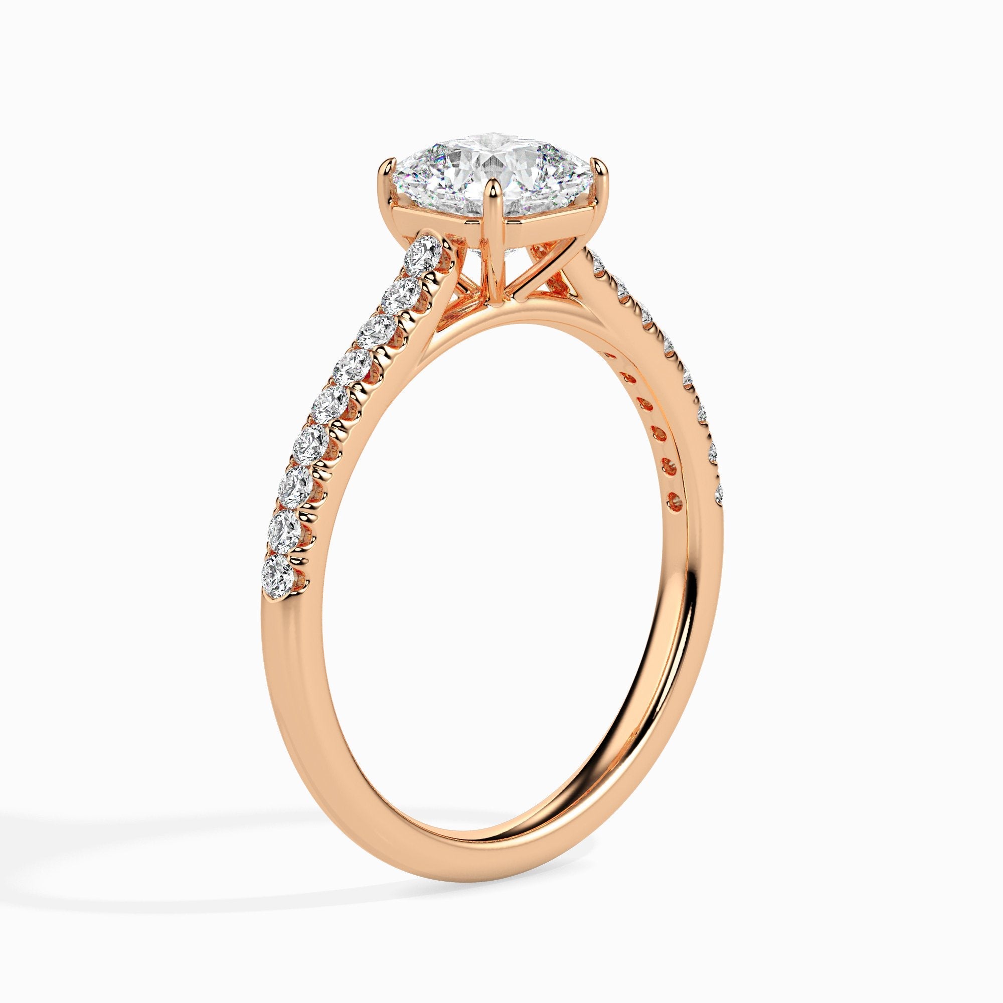 Alaia Solitaire Pave Asscher Setting