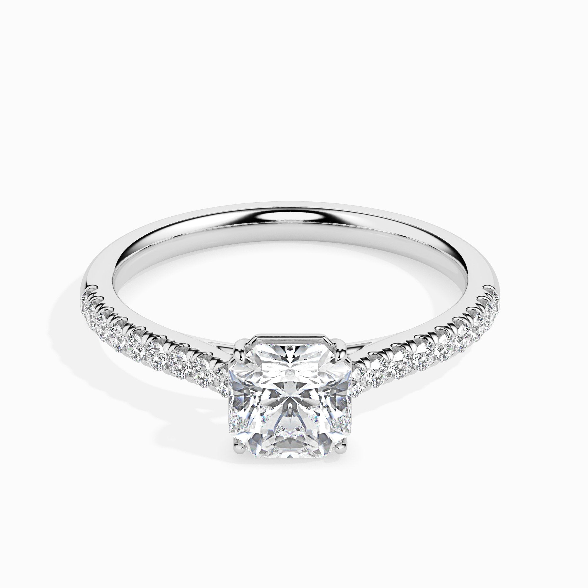 Alaia Solitaire Pave Asscher Setting