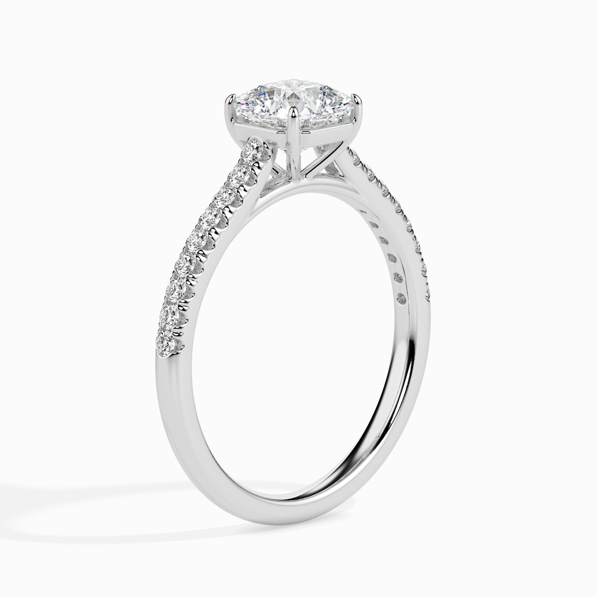 Alaia Solitaire Pave Asscher Setting