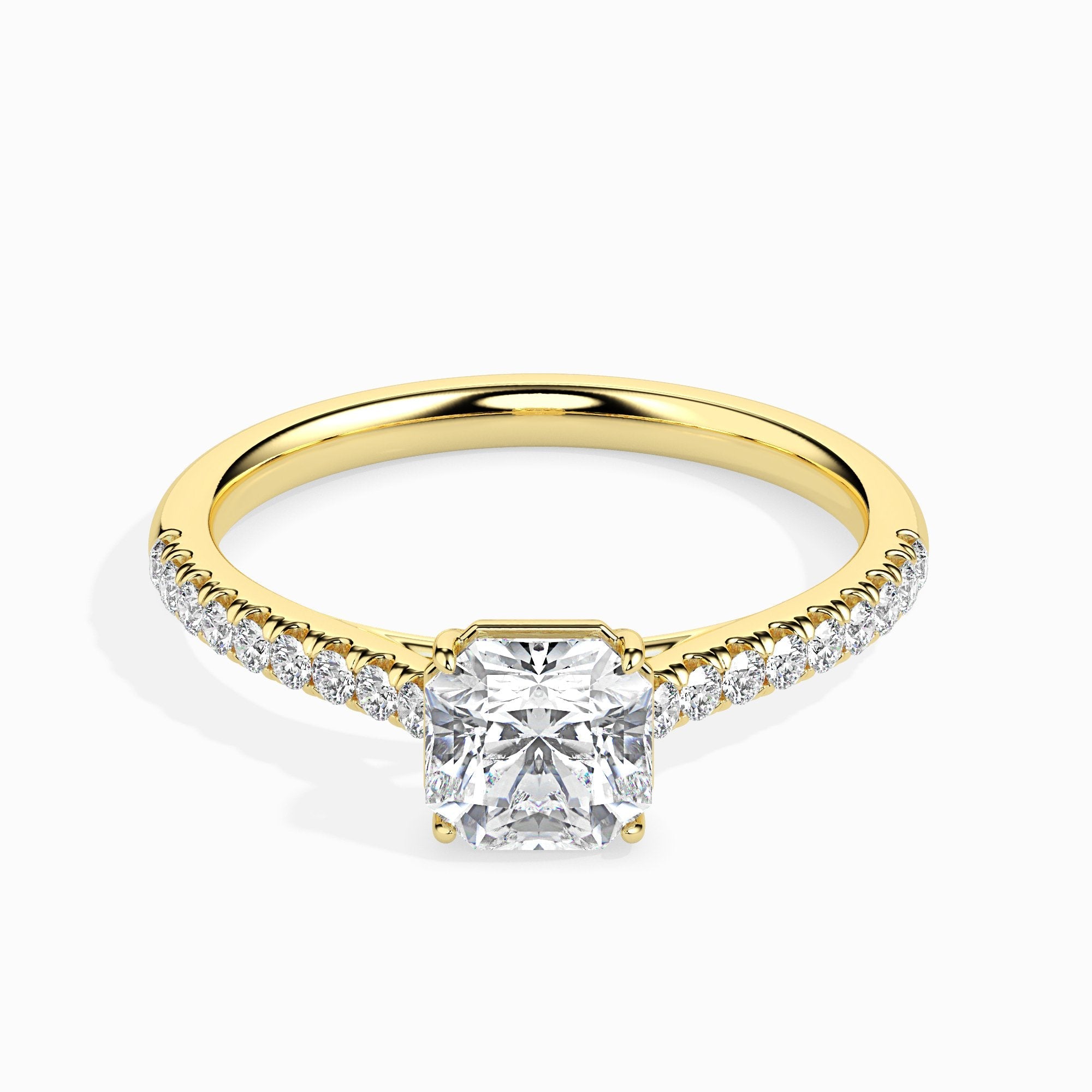 Alaia Solitaire Pave Asscher Setting