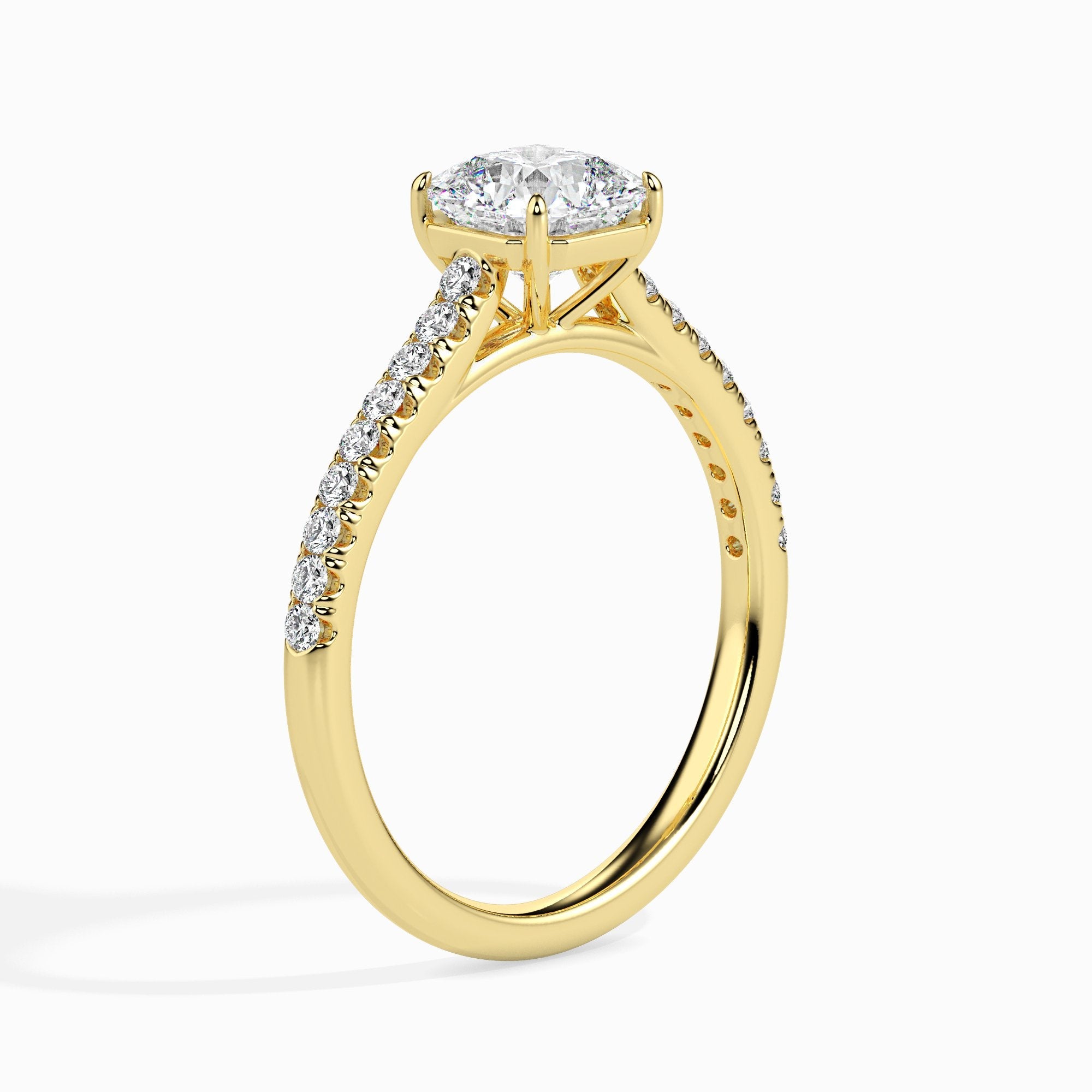 Alaia Solitaire Pave Asscher Setting