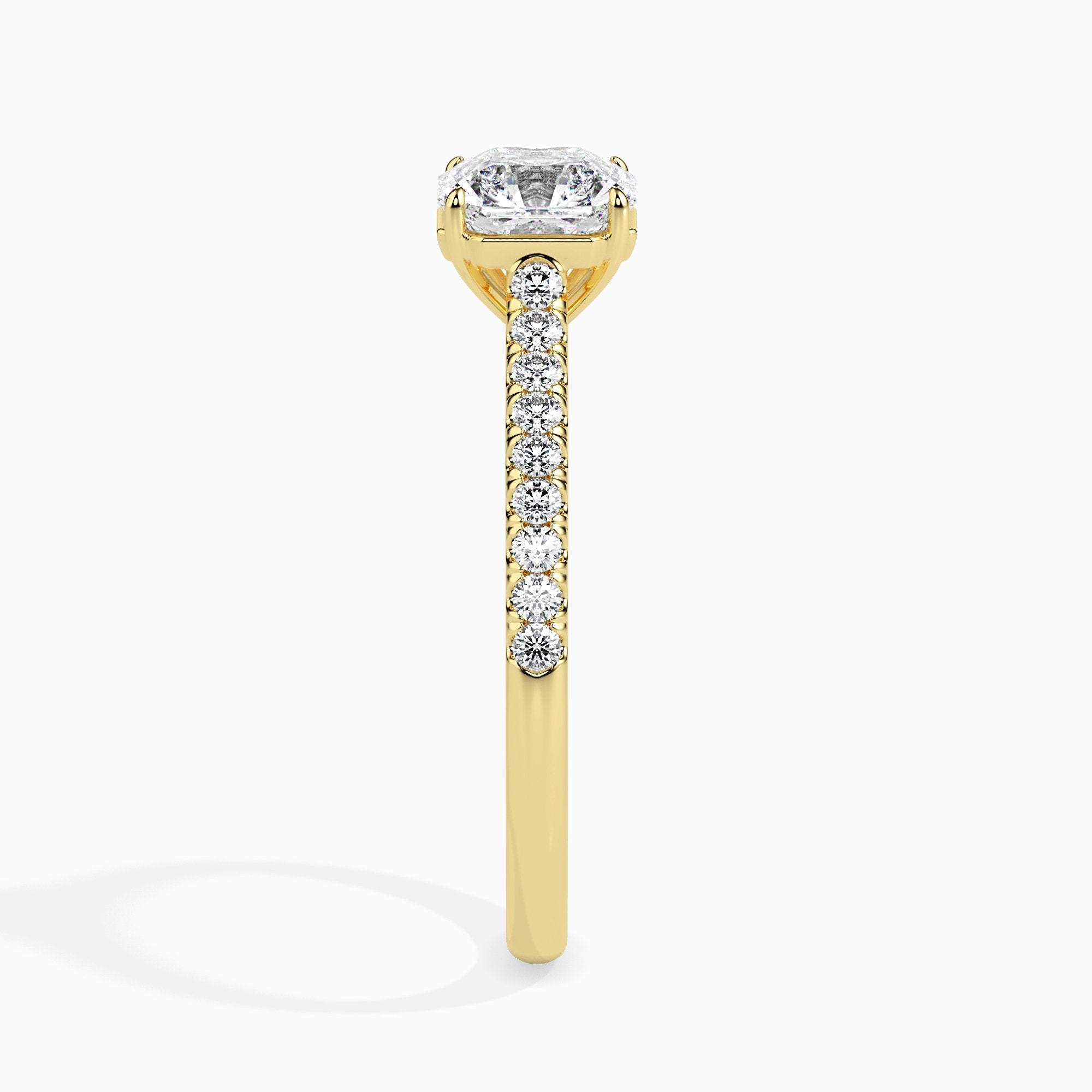 Alaia Solitaire Pave Asscher Setting