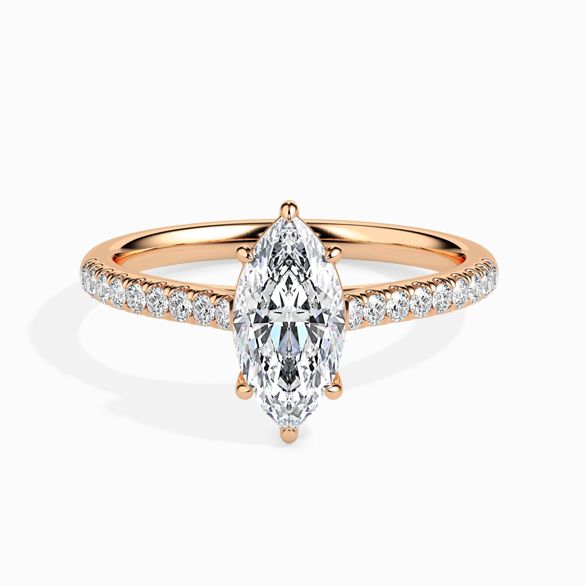 Bague Mimi Solitaire Marquise Pavée