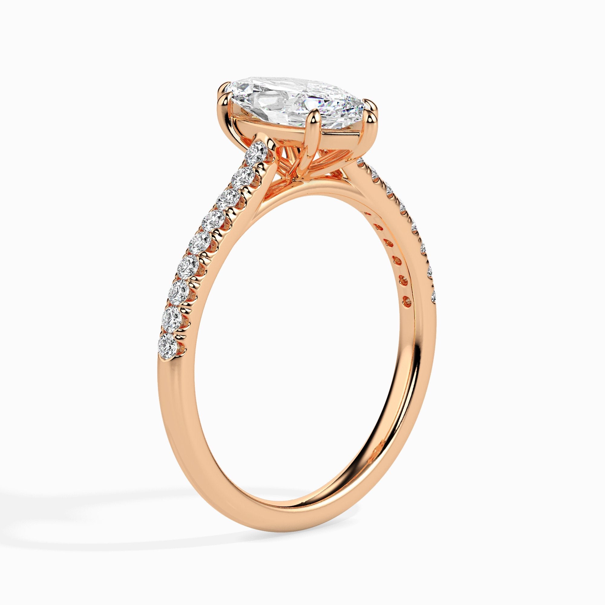 Mimi Solitaire Serti Marquise Pavé