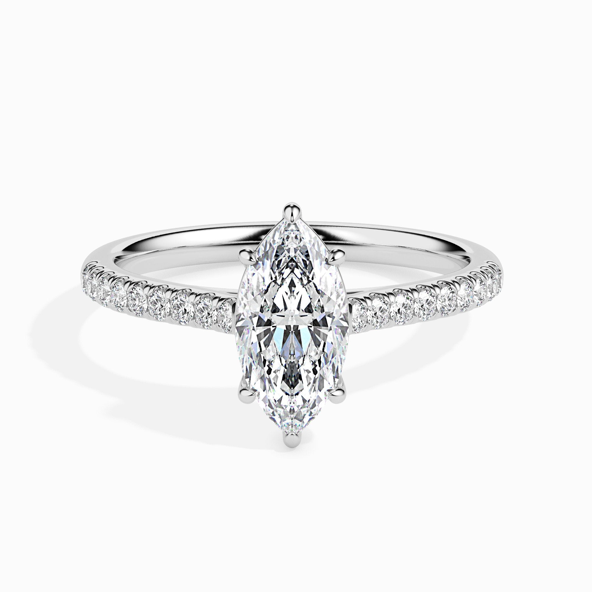 Mimi Solitaire Pave Marquise Setting