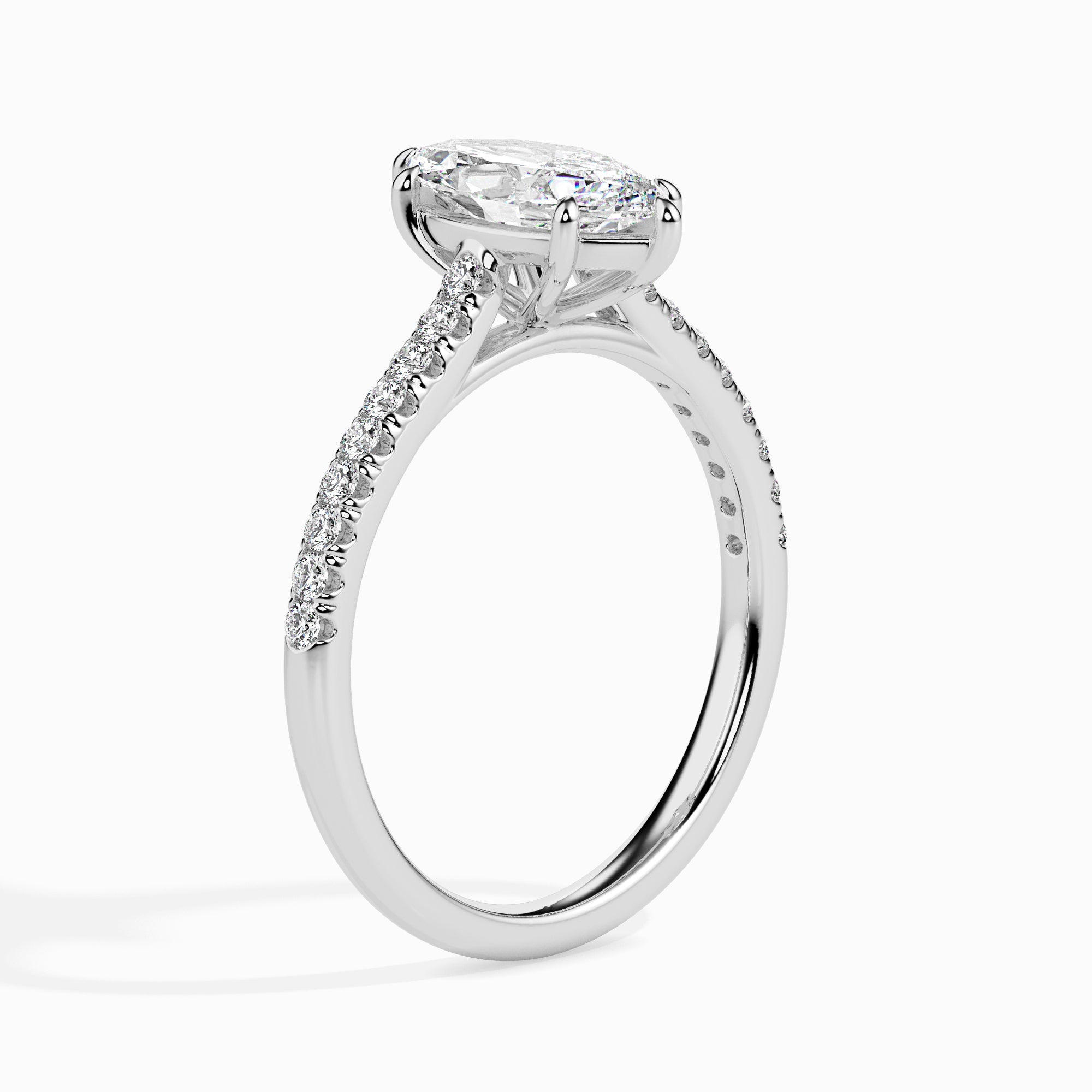 Mimi Solitaire Serti Marquise Pavé
