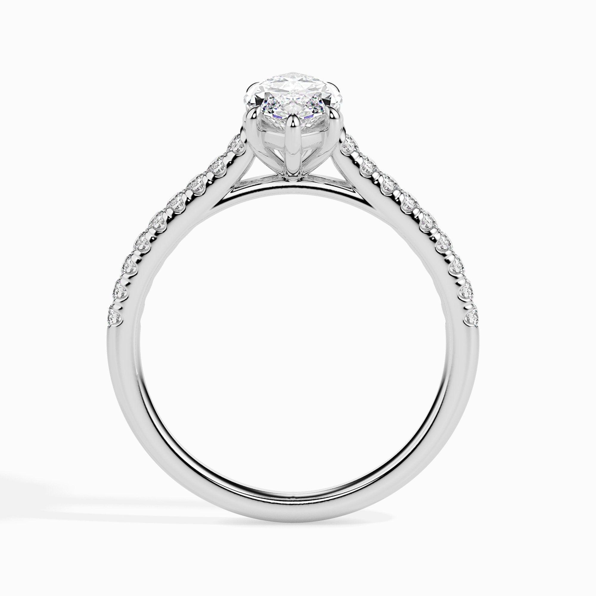 Bague Mimi Solitaire Marquise Pavée