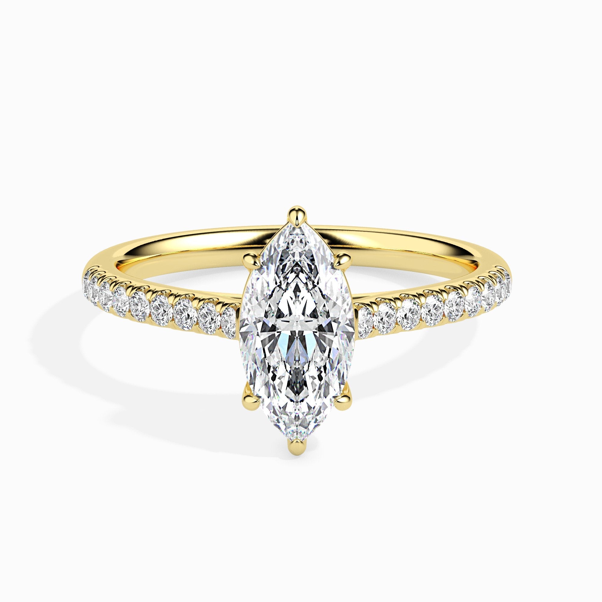 Mimi Solitaire Serti Marquise Pavé