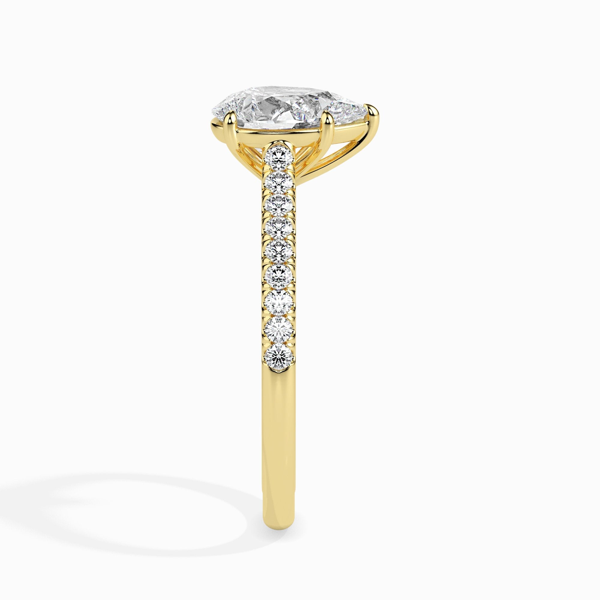 Bague poire pavée Philo Solitaire