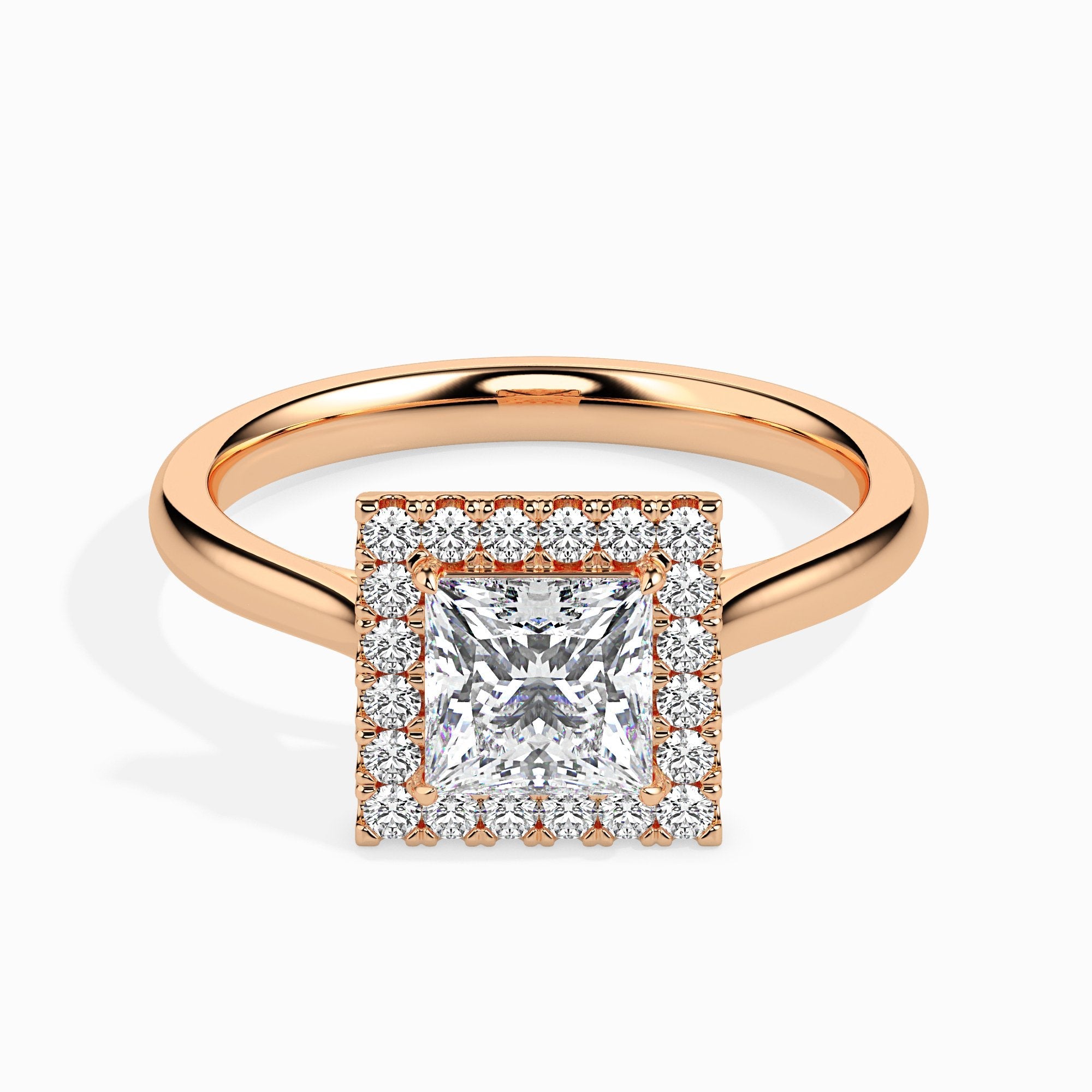 Bague Princesse Halo Playa Solitaire