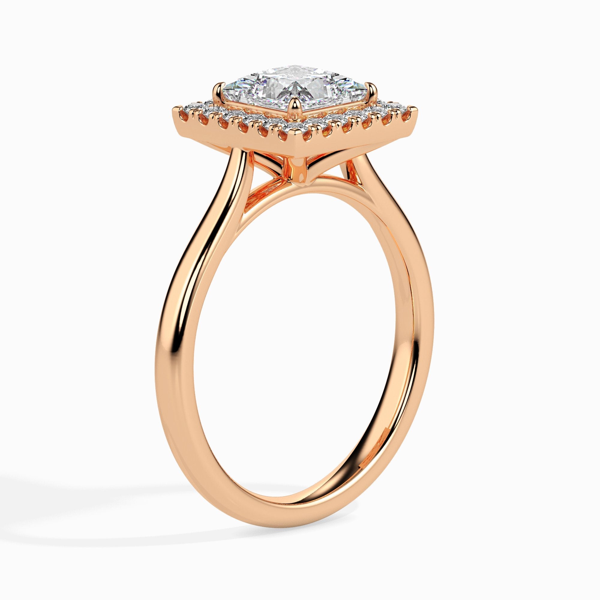 Bague Princesse Halo Playa Solitaire