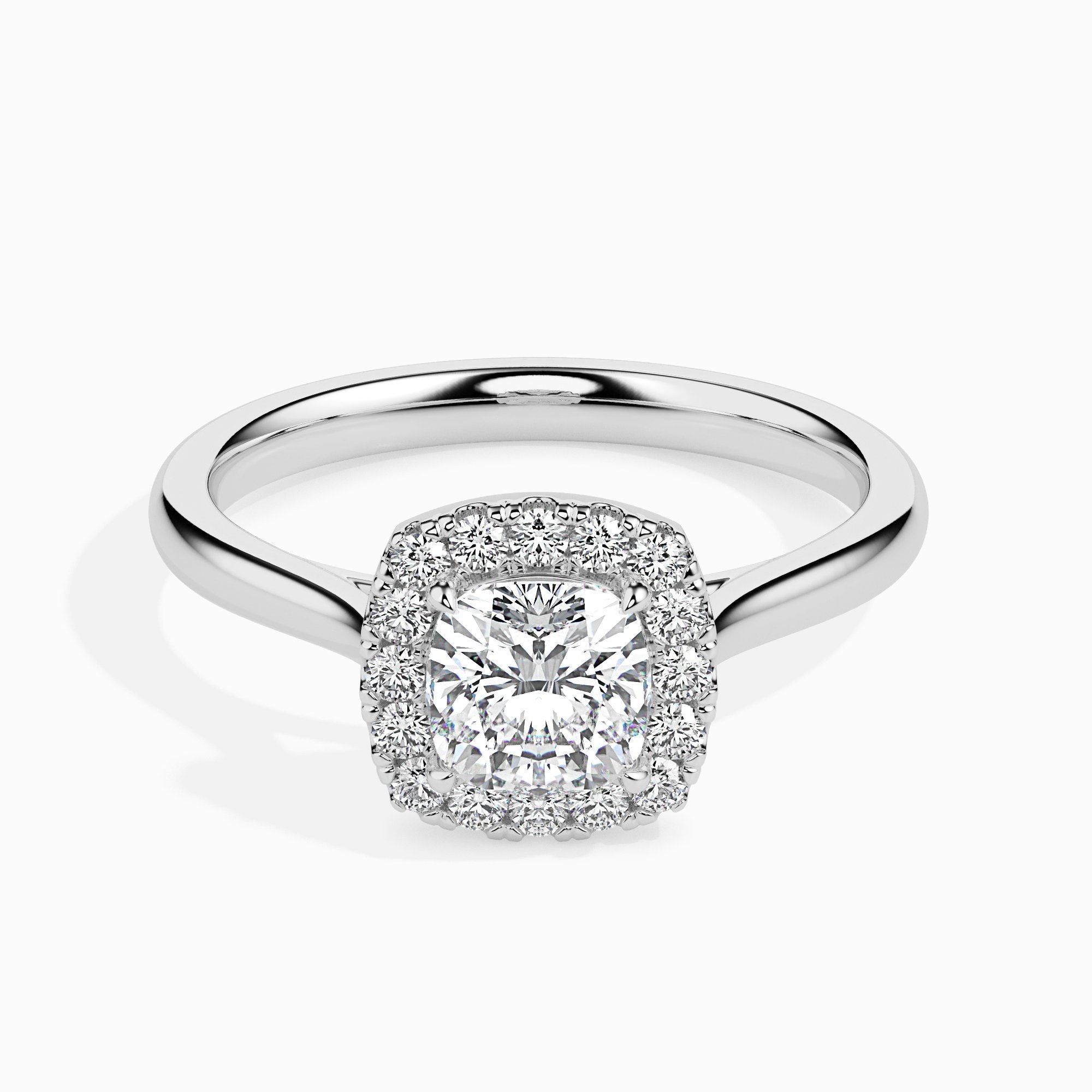 Prairie Solitaire Halo Cushion Setting