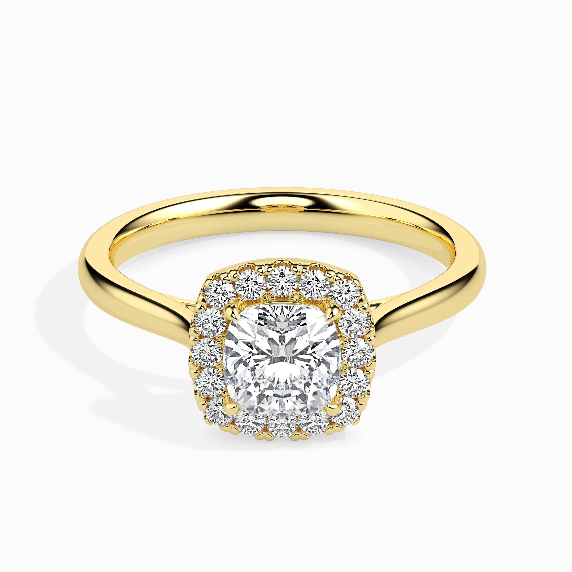 Prairie Solitaire Halo Cushion Setting