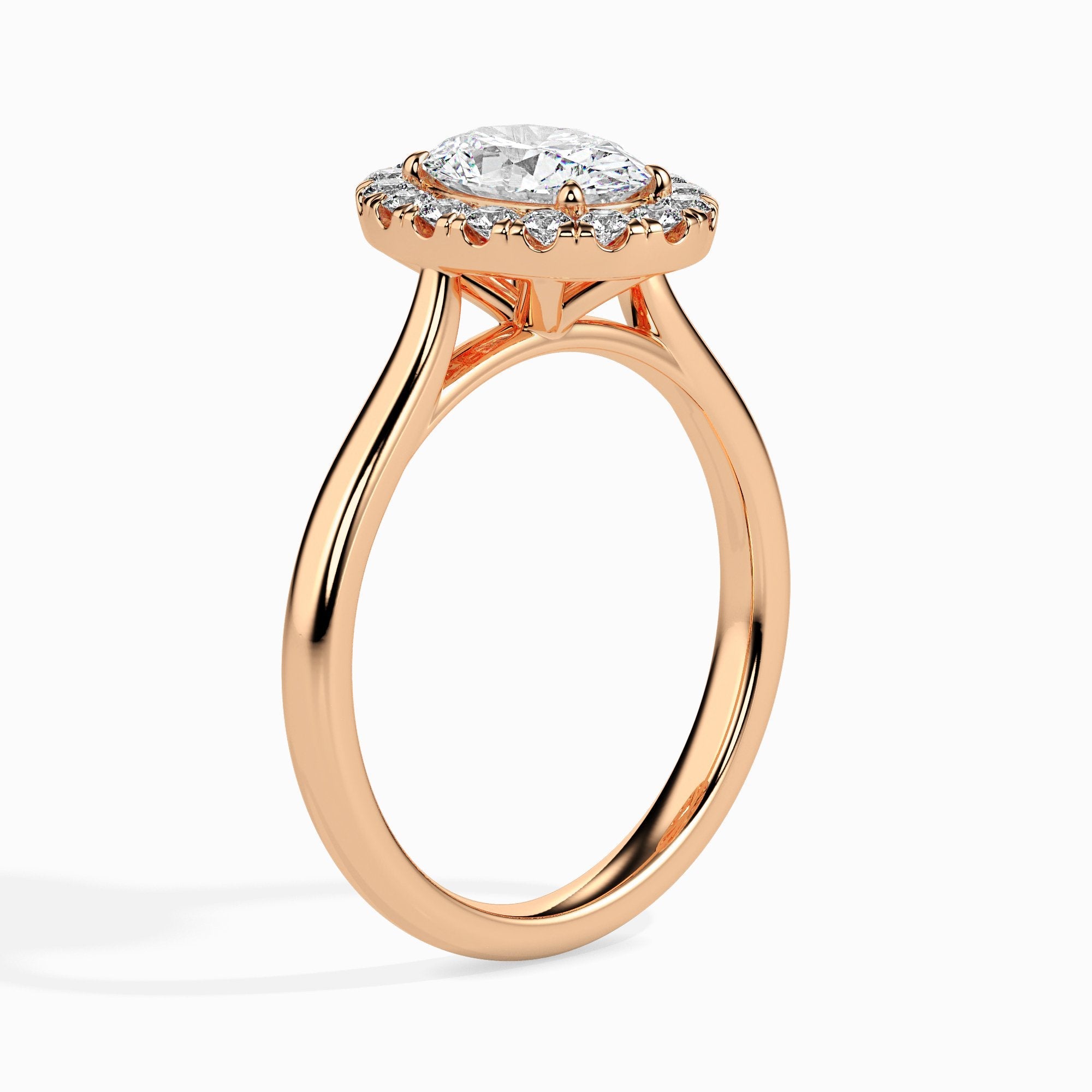 Florence Solitaire Halo Oval Setting