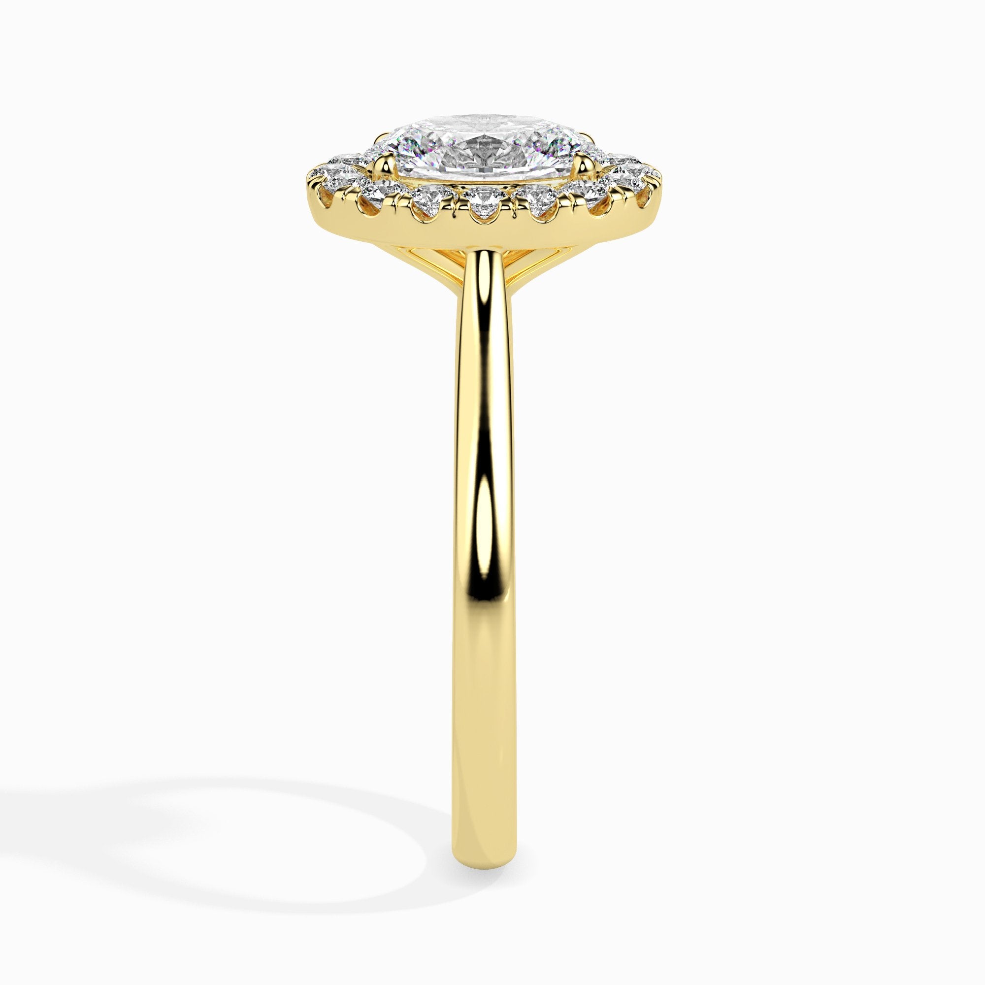Florence Solitaire Halo Oval Setting