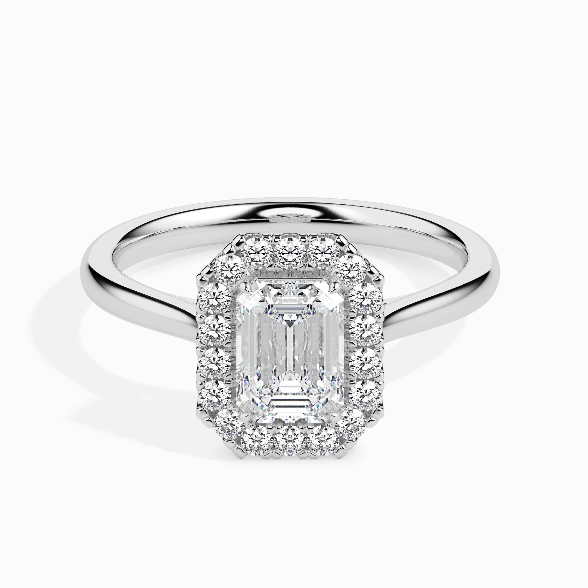 Lolita Solitaire Halo Emerald Setting