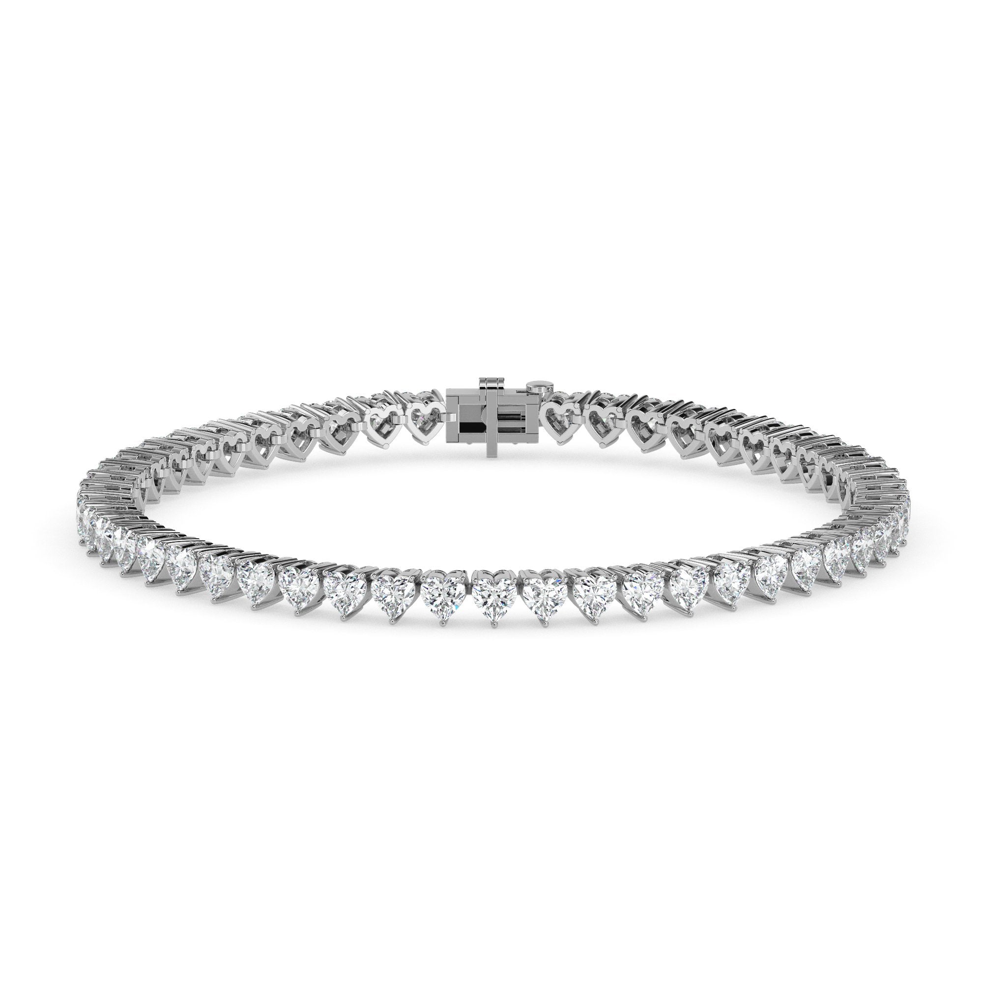 3 ctw Heart Tennis Bracelet