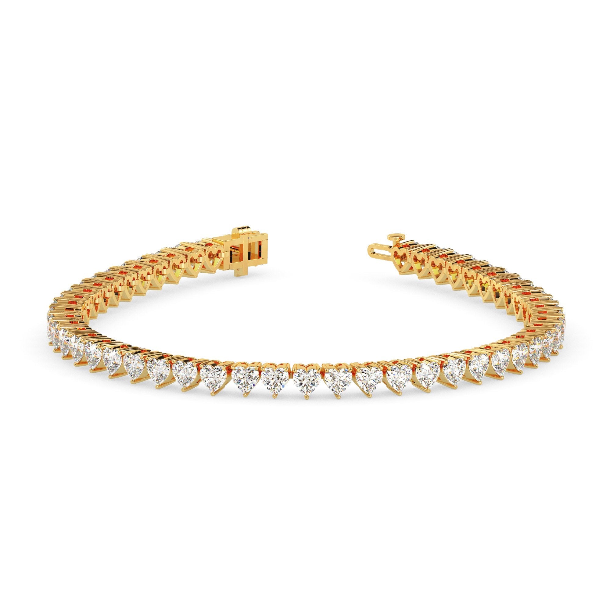 3 ctw Heart Tennis Bracelet