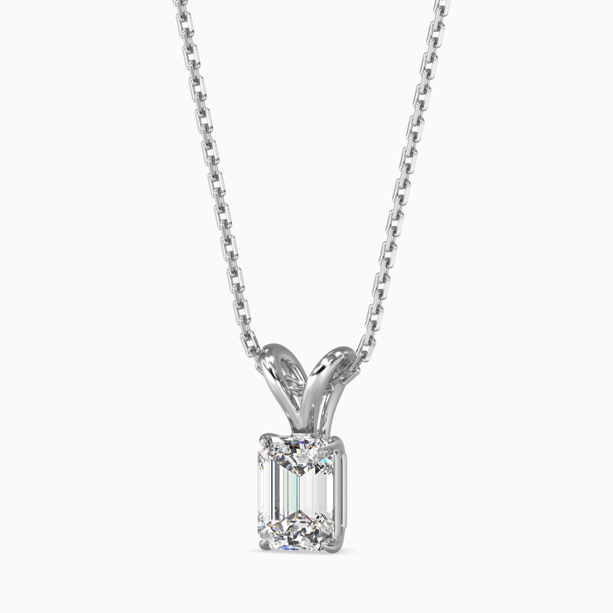 Maria Solitaire Emerald Pendant