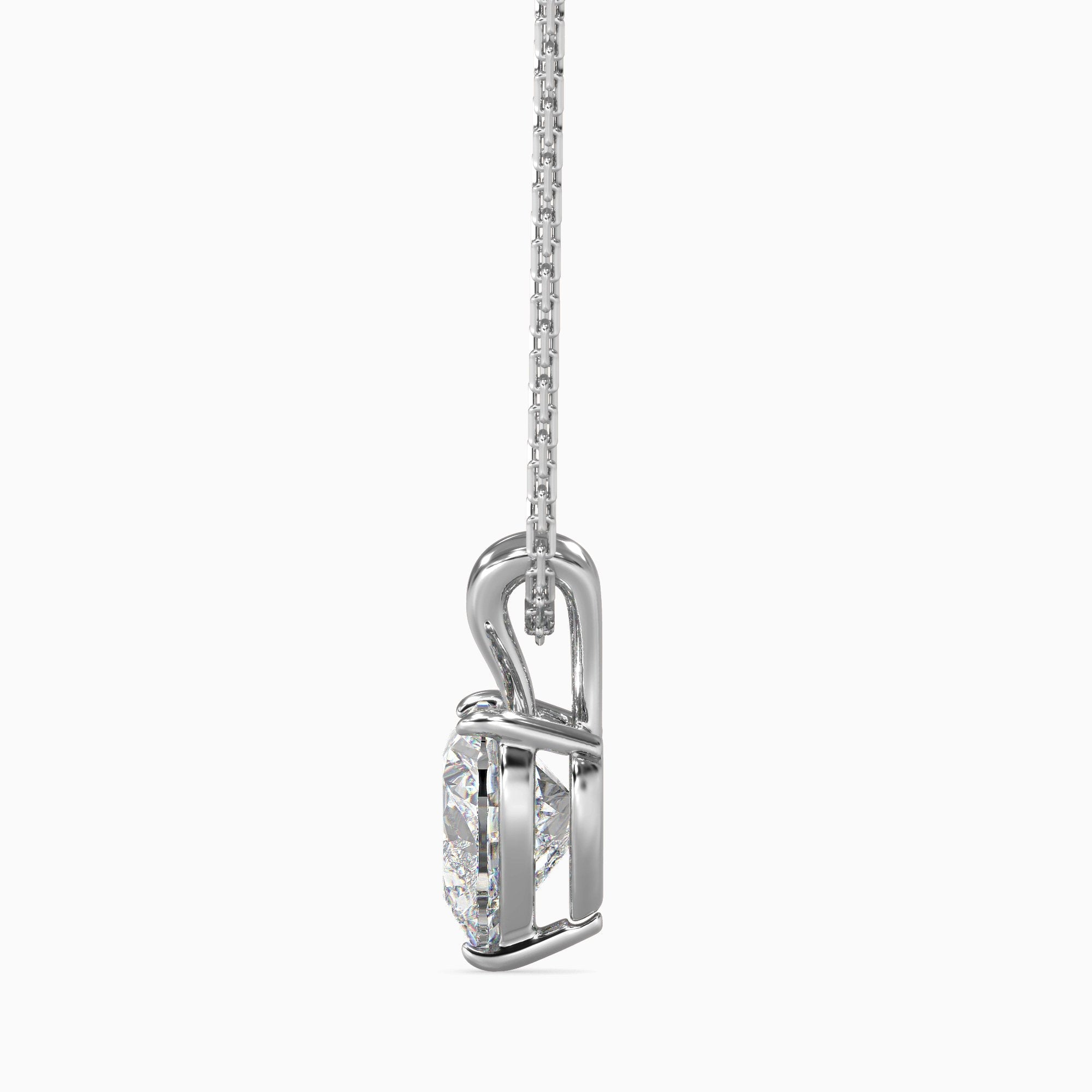 2 ctw Solitaire Heart Pendant