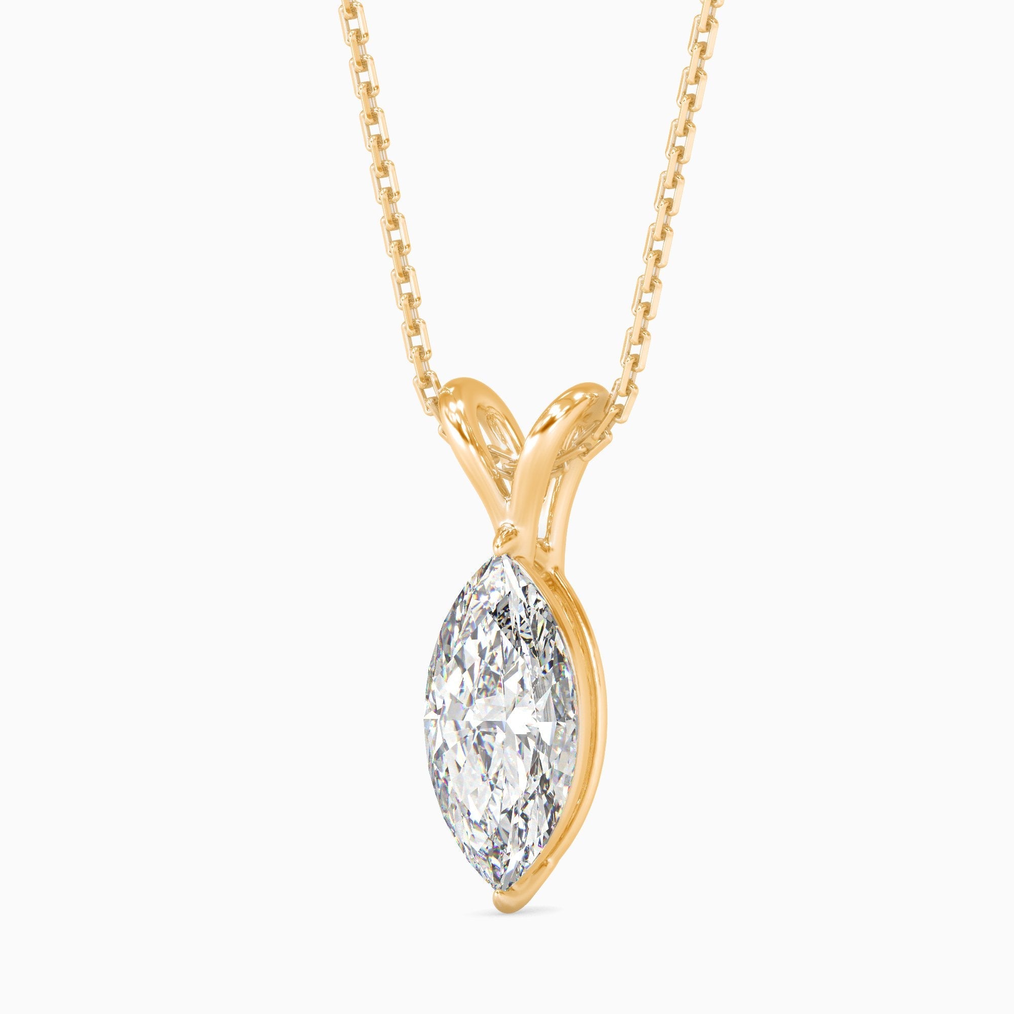 Elizabeth Solitaire Marquise Pendant