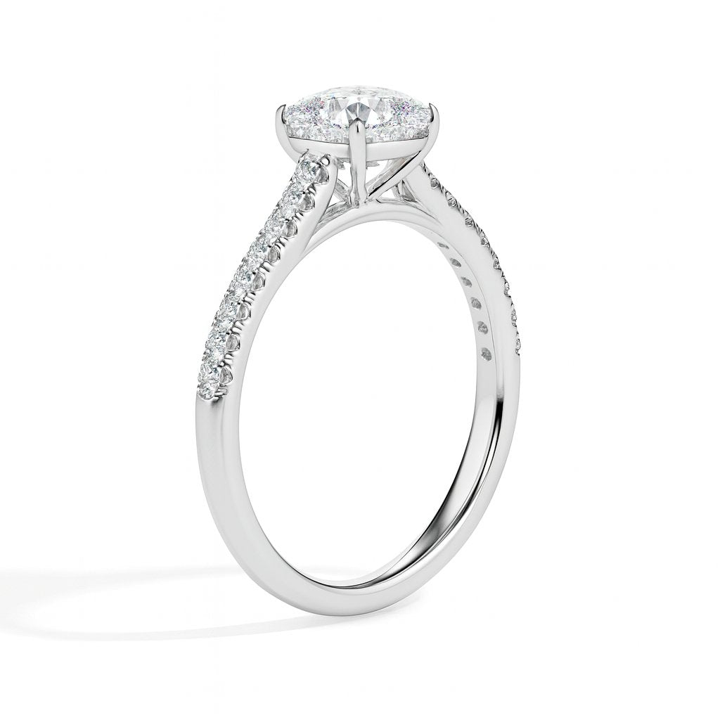 Bague coussin Nina Solitaire Pavé