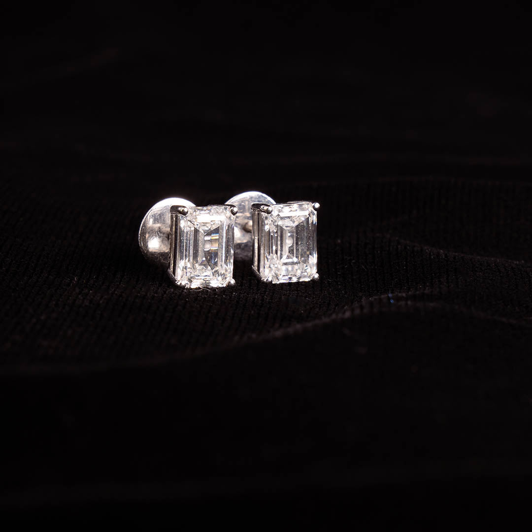 Boucles d'oreilles Patricia Solitaire Émeraude