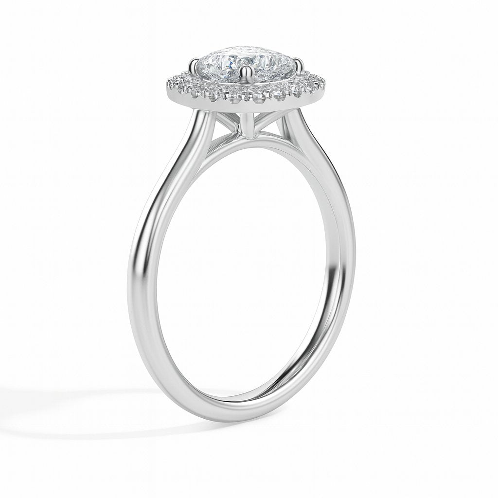 Bague coussin Prairie Solitaire Halo