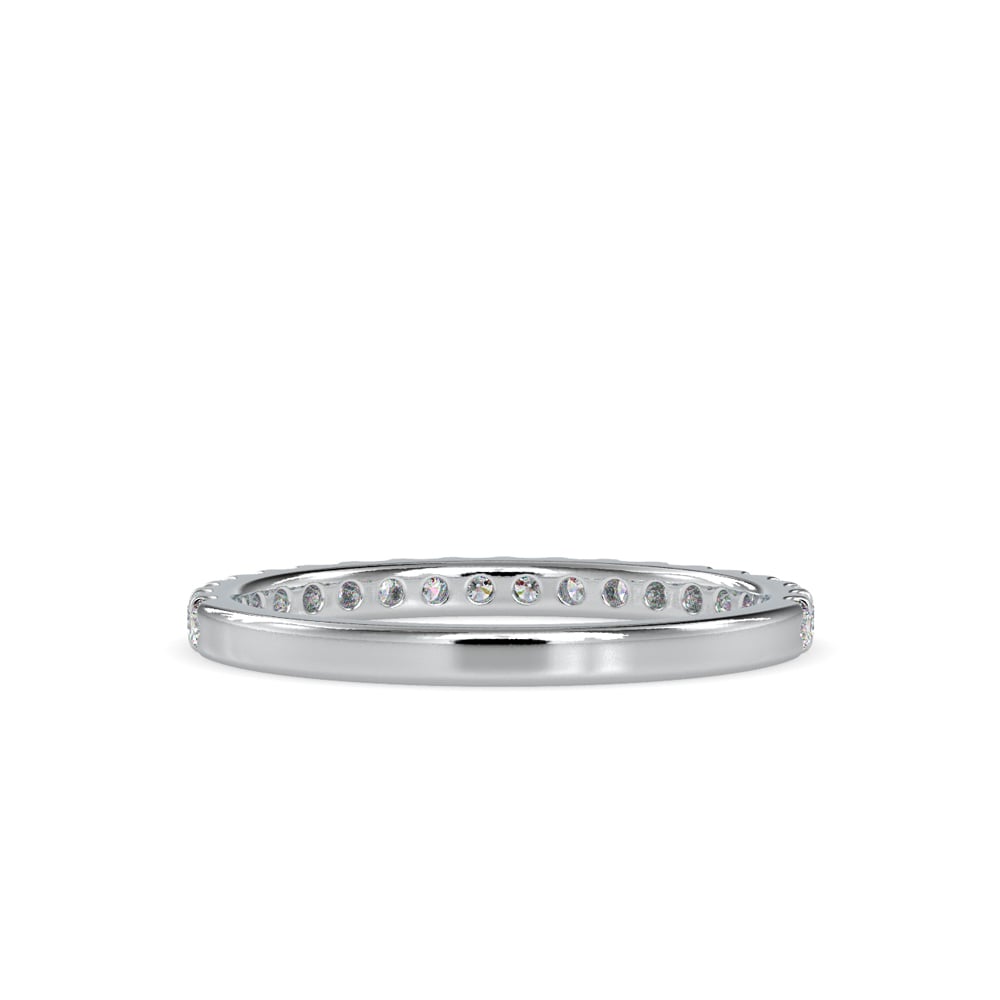 Round Embed Wedding Band