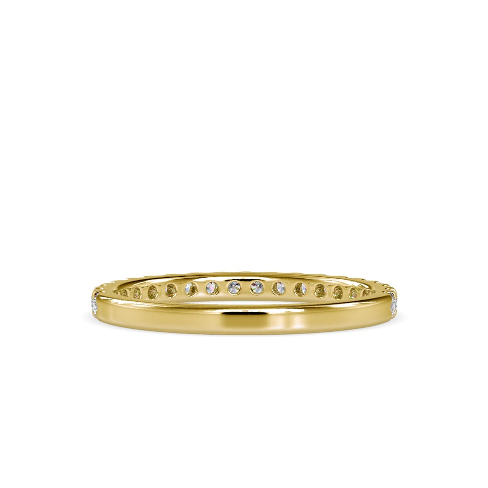 Round Embed Wedding Band