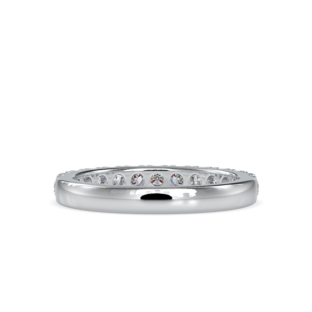 Round Square Prong Wedding Band
